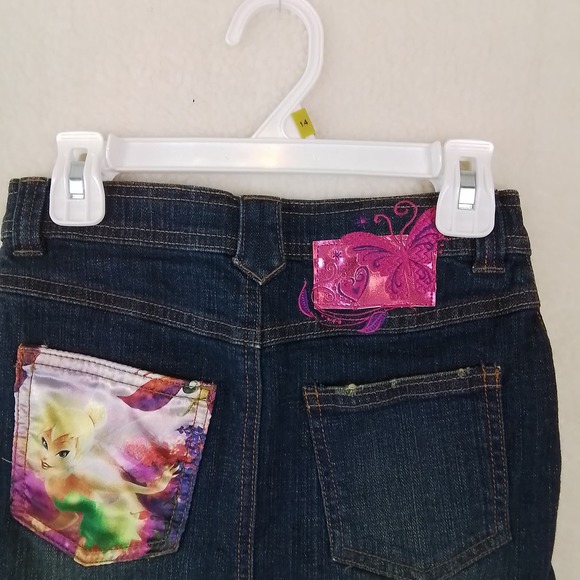 Disney Store Denim Mini Skirt Size Medium in Dark Wash w/ Patches &‎ Embroidery - Picture 8 of 13
